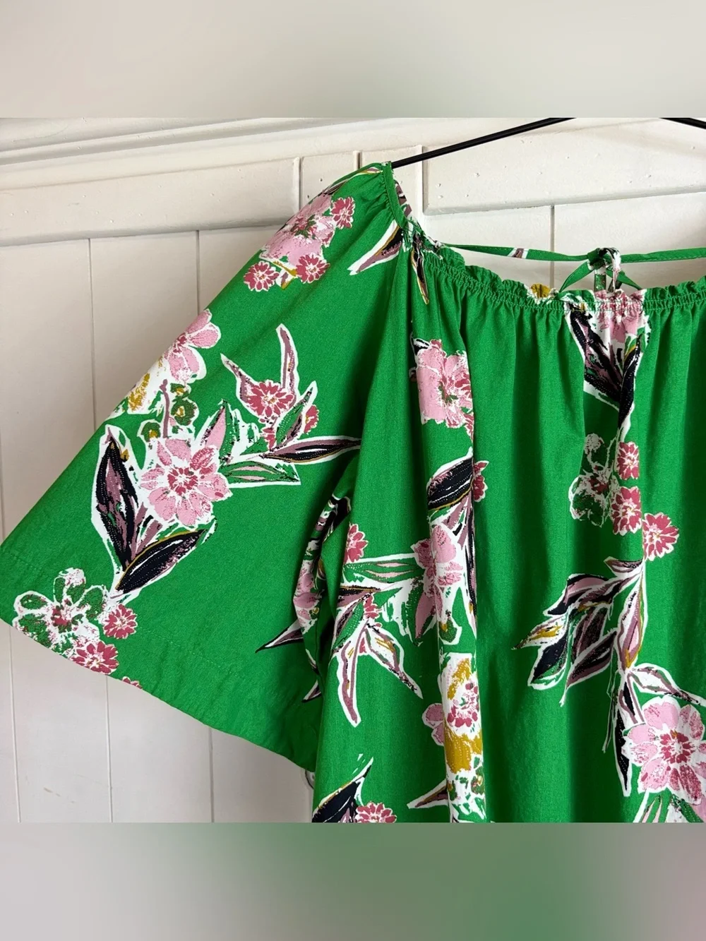 Free People Retro Floral Off-The-Shoulder Tunic Dress NWOT | Medium